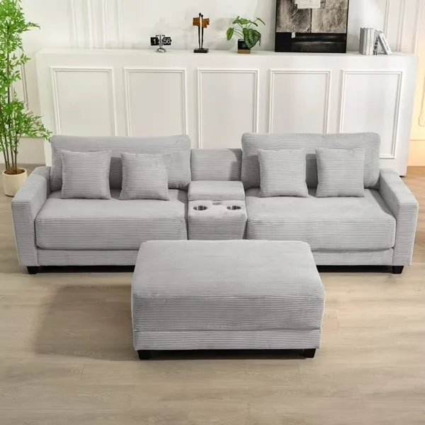 Sectional Sofa with Ottoman